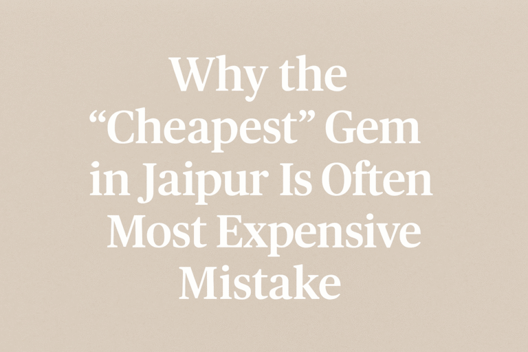Why the “Cheapest” Gem in Jaipur Is Often Your Most Expensive Mistake