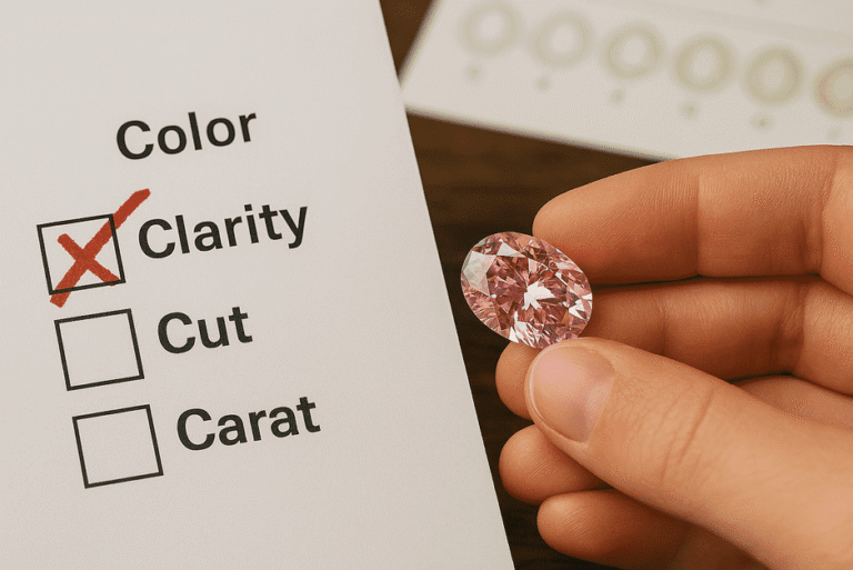 Fancy colored diamond showing vivid blue color and radiant cut enhancing color depth.