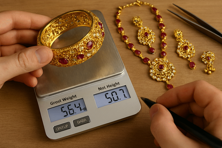 Gross Weight vs. Net Weight: The Single Most Important Question to Ask When Buying Stone-Studded Jewellery