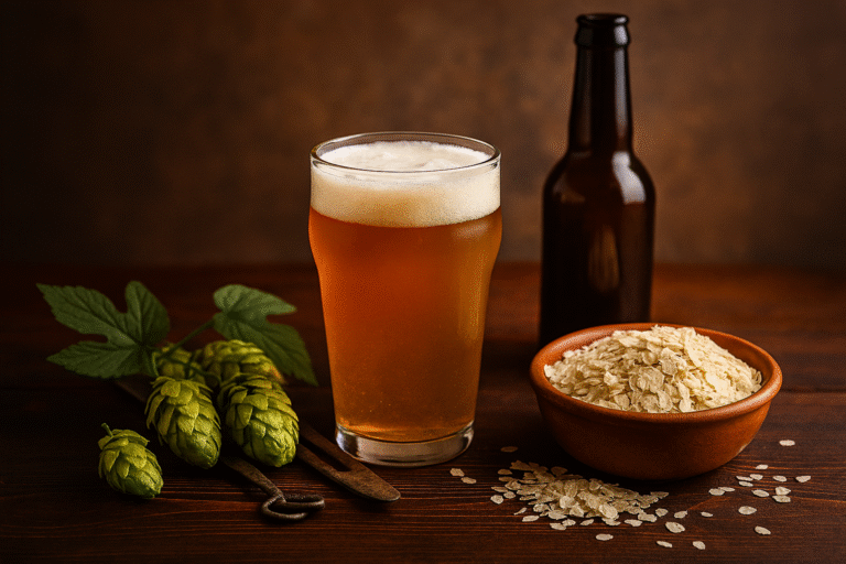 Malayali Beer bottle - Kerala-inspired lager with European hops and Indian rice flakes, award-winning fusion beer
