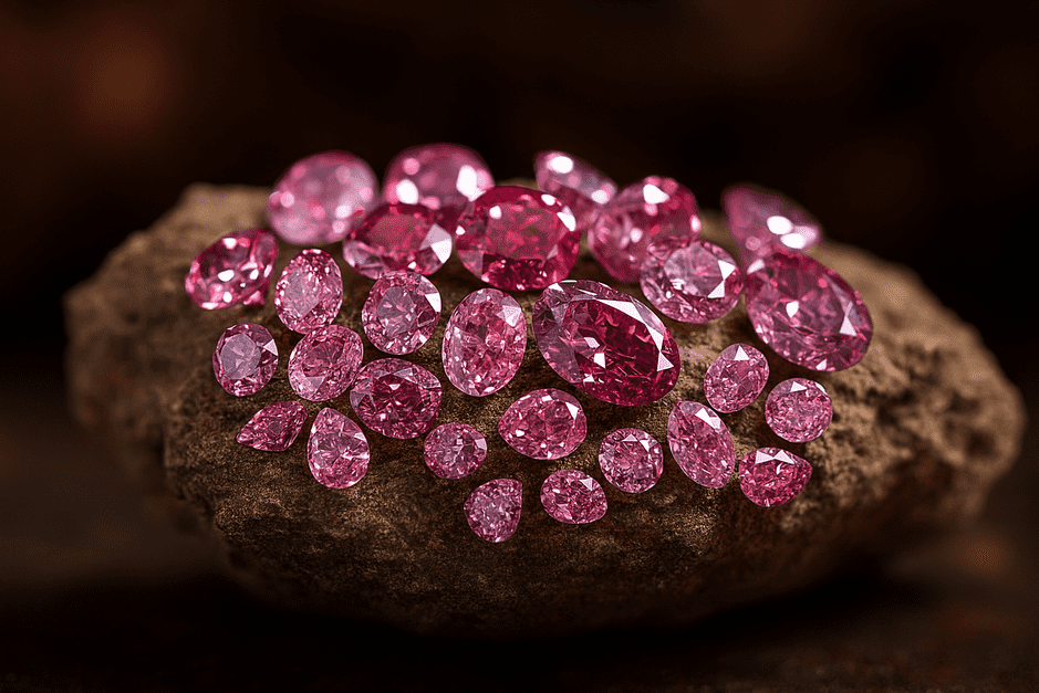 Argyle Pink Diamonds from the Argyle mine in Western Australia