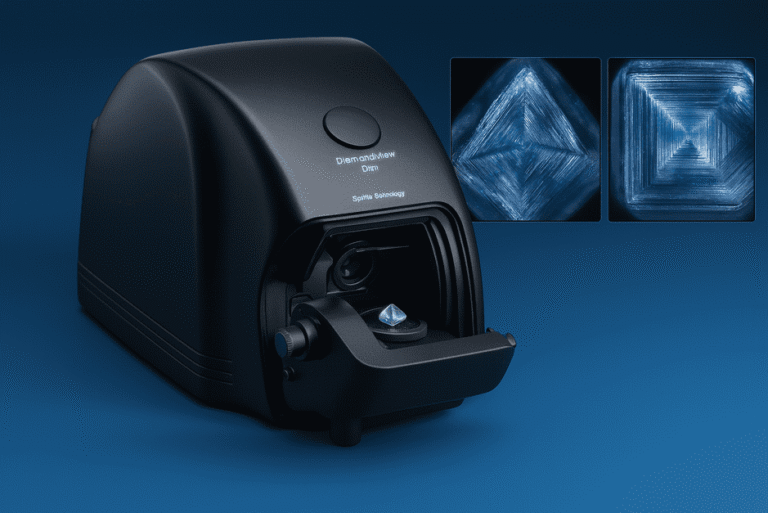 DiamondView Zoom verification device detecting natural vs lab-grown diamonds