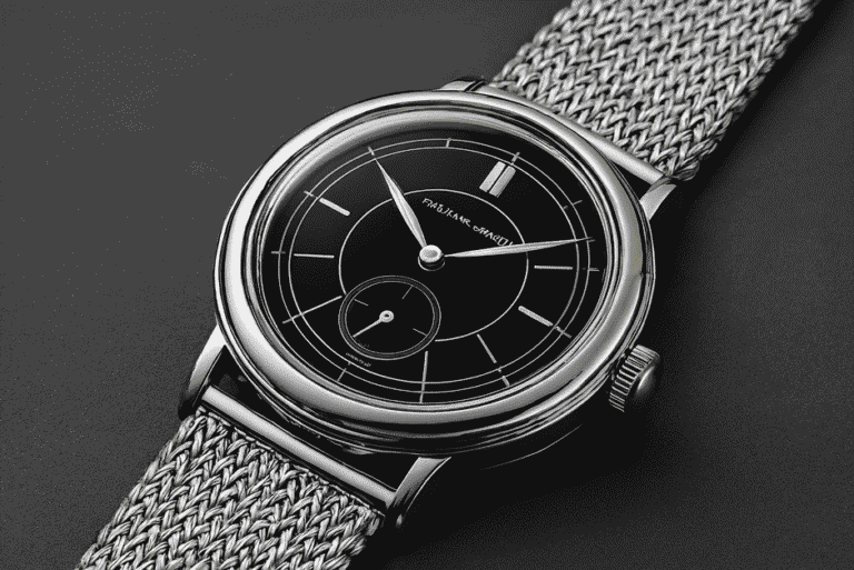 Furlan Marri Disco Volante Diamonds Onyx watch with a black onyx dial and diamond hour markers.