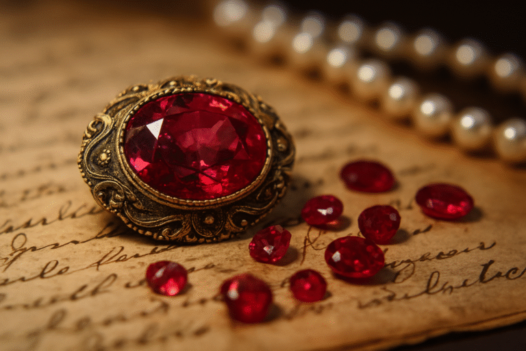 hidden value in old cut rubies shown in vintage cushion ruby ring.