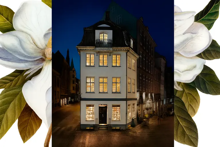 Exterior view of the Copenhagen Amber Museum in Nyhavn, housed in the historic Kanneworff’s House.