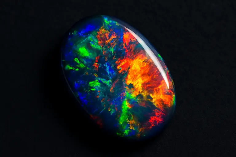 Australian opal showing natural colour play under Art of Opal concept.