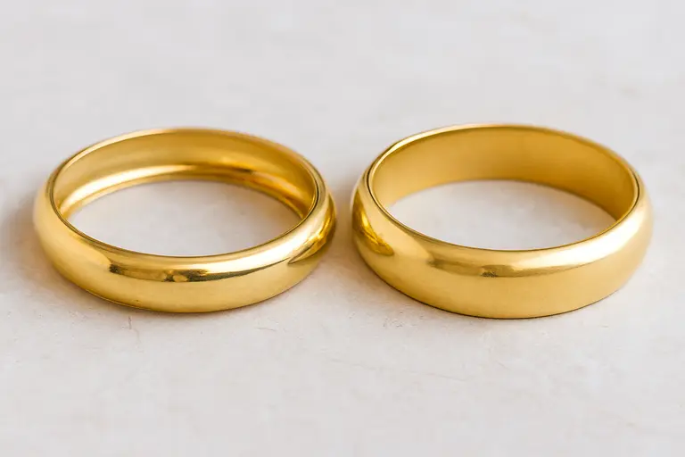 Hollow vs solid gold bangles comparison