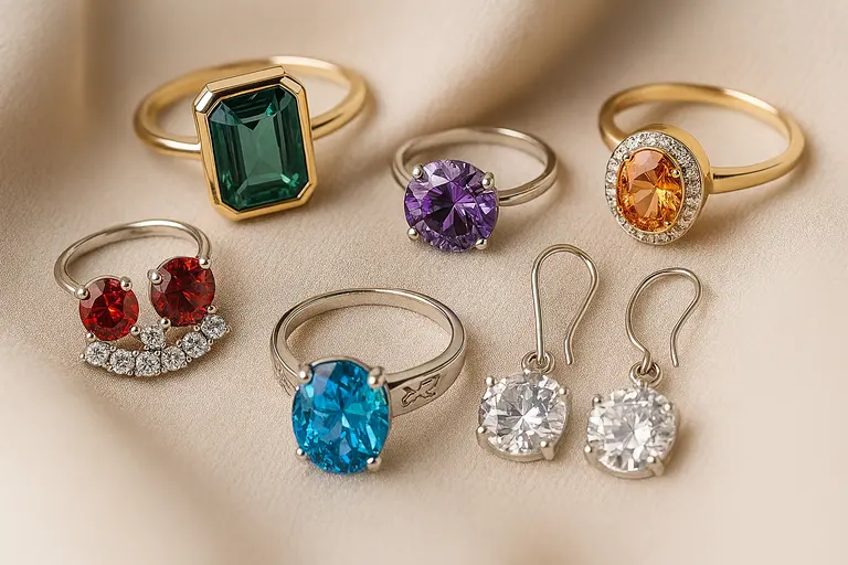 Synthetic gemstones for travel jewellery worn safely during vacation.