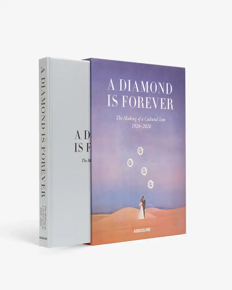 A diamond-focused advertisement blending fine art and jewelry, symbolizing the "A Diamond Is Forever" legacy of romance and timelessness.