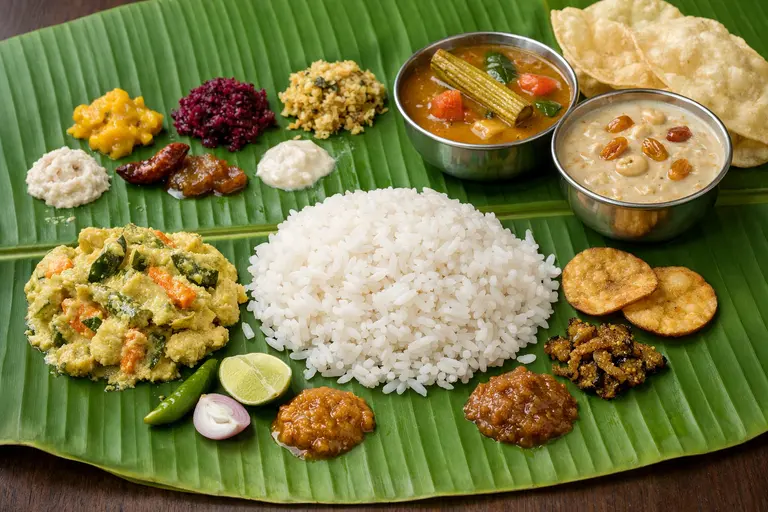 A traditional Kerala breakfast spread illustrating perfect Kerala Food Pairings.