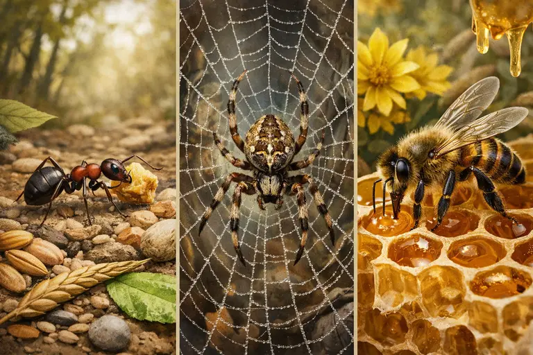 An illustration of an ant, a spider, and a honeybee representing the three business models.