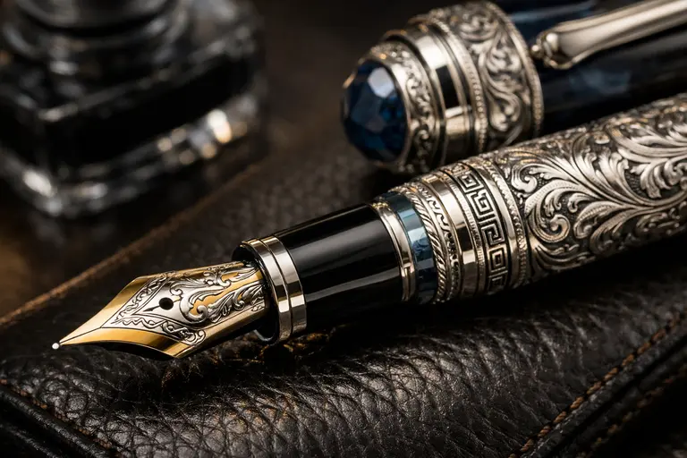 A luxury fountain pen illustrating the Montegrappa business model through Italian craftsmanship.