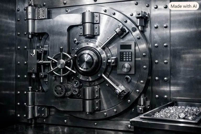 A high-security vault door representing the complexities of Diamond Theft Psychology.