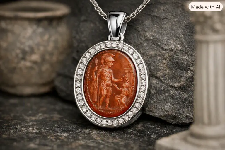 Ancient Roman intaglio set in contemporary jewelry
