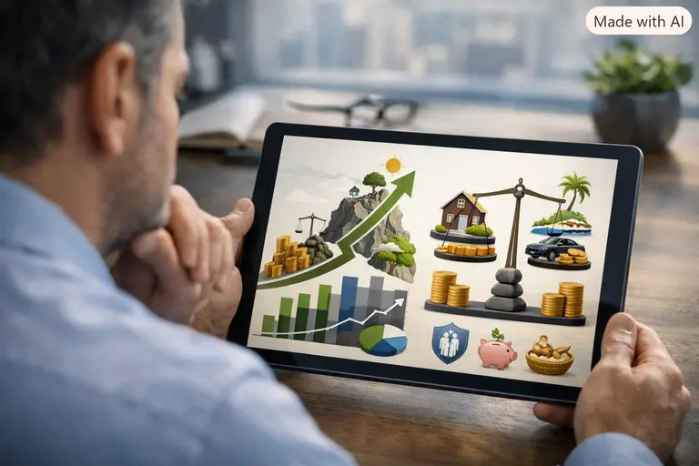 A person managing assets during Sudden Wealth Syndrome.
